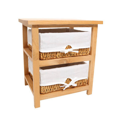 Orsina Honey 2 Maize Baskets Storage Unit – Woven Compact Organiser
