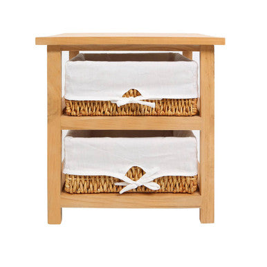 Orsina Honey 2 Maize Baskets Storage Unit – Woven Compact Organiser