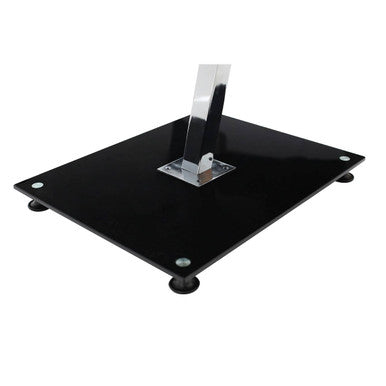Orsina Modern End Table | Black Tempered Glass & Chrome Frame