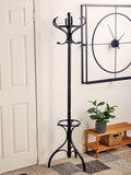 Orsina Kennedy Black Floor Standing Coat Stand – Modern Hallway Storage