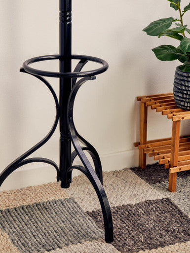 Orsina Kennedy Black Floor Standing Coat Stand – Modern Hallway Storage