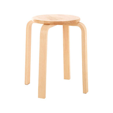 Orsina Heva Stackable Round Stool – Modern Hevea Wood Seating