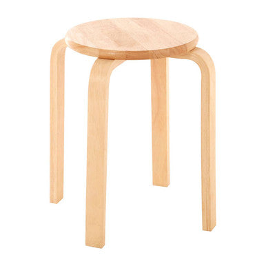 Orsina Heva Stackable Round Stool – Modern Hevea Wood Seating