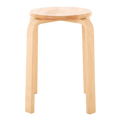 Orsina Heva Stackable Round Stool – Modern Hevea Wood Seating