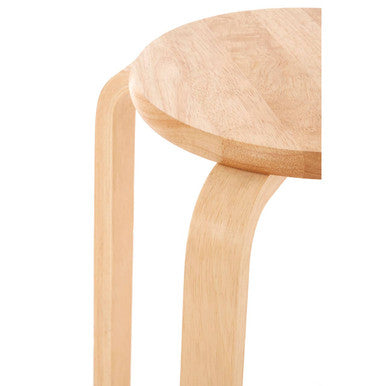 Orsina Heva Stackable Round Stool – Modern Hevea Wood Seating