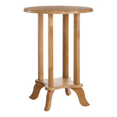 Orsina Heva Round Side Table – Tropical Hevea Wood Accent Furniture