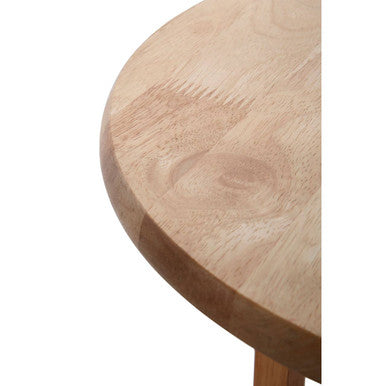 Orsina Heva Round Side Table – Tropical Hevea Wood Accent Furniture