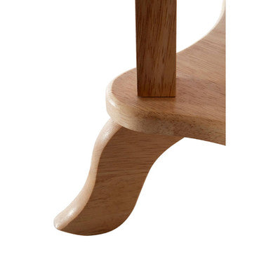 Orsina Heva Round Side Table – Tropical Hevea Wood Accent Furniture