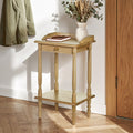 Orsina Heva Rectangular Side Table – Tropical Hevea Wood Accent