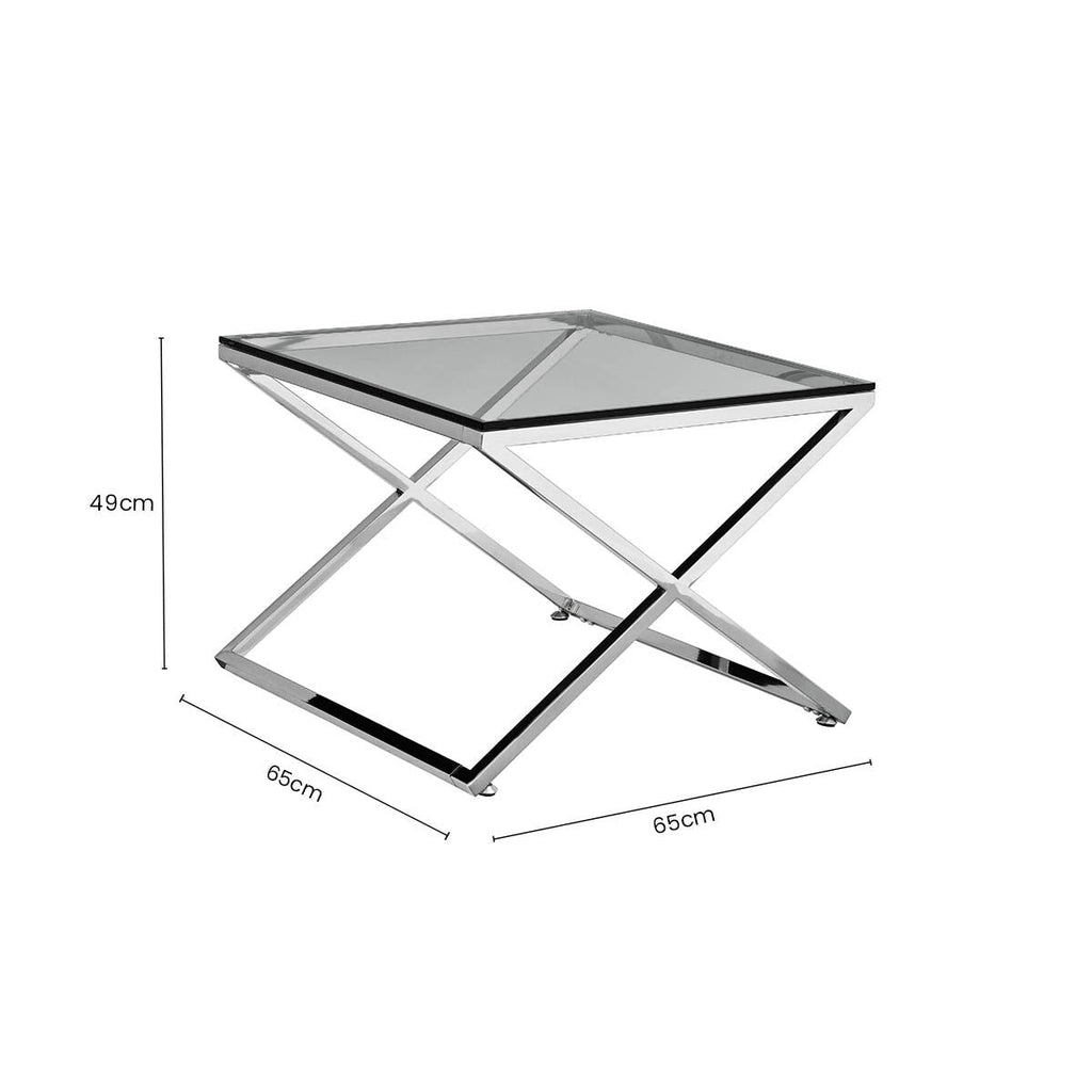 Orsina Montril Criss Cross Frame Coffee Table – Modern Industrial Style