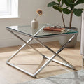 Orsina Montril Criss Cross Frame Coffee Table – Modern Industrial Style