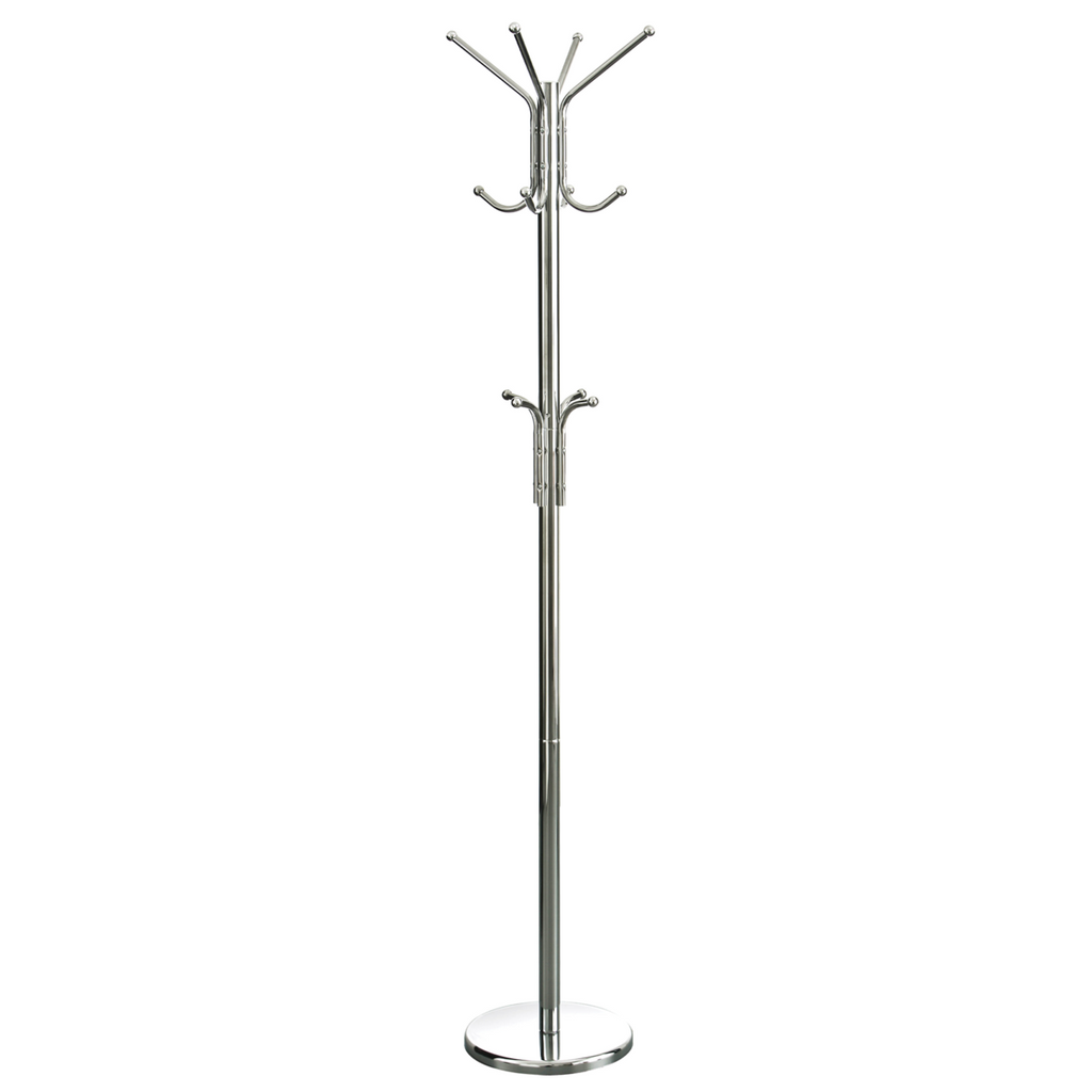 Orsina Drew Chrome Floor Standing Coat Stand | Modern Hallway Organiser