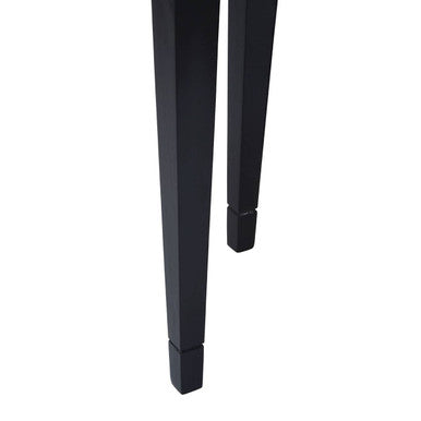 Orsina Clavier Black and Mirrored Side Table – Modern Bedside Accent