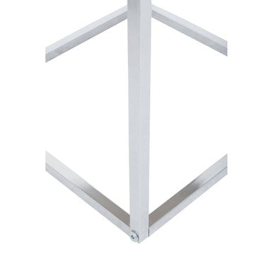 Orsina Fulton Nest of 3 Tables | Matte White & Chrome Nesting Tables