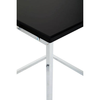 Orsina Fulton Black Nest of 3 Tables – Modern Chrome Nesting Tables