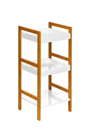 Orsina Versi White High Gloss 3 Tier Small Shelf Unit – Modern Storage