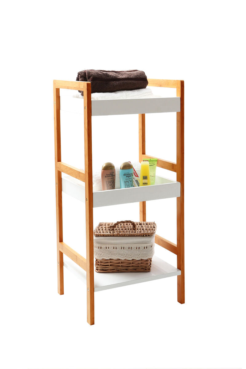 Orsina Versi White High Gloss 3 Tier Small Shelf Unit – Modern Storage