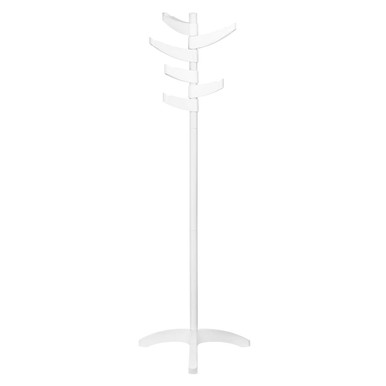 Orsina Bian White Steel ABS Coat Stand – Modern Freestanding Hallway Rack