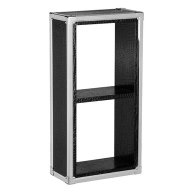 Orsina Carla Crocodile Leather Effect Wall Cube Floating Shelf