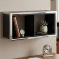 Orsina Carla Crocodile Leather Effect Wall Cube Floating Shelf
