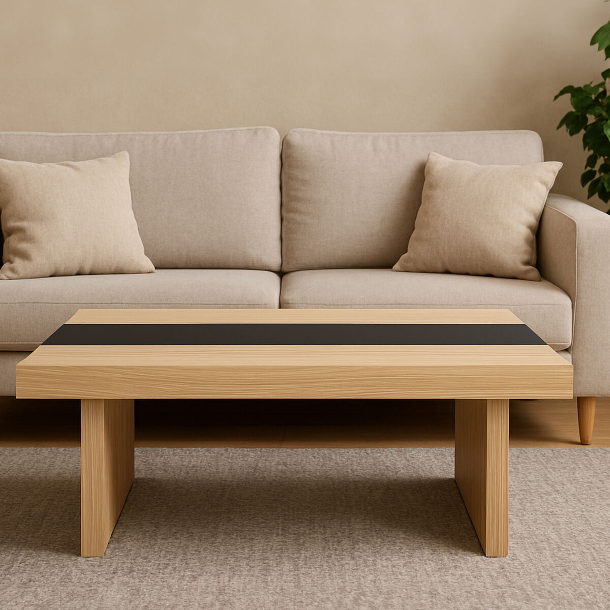 Orsina Loki Coffee Table – Modern Panel Design Living Room Accent Table