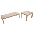 Orsina Loki Nesting Side Tables – Natural Wood Set of 2 for Living Room