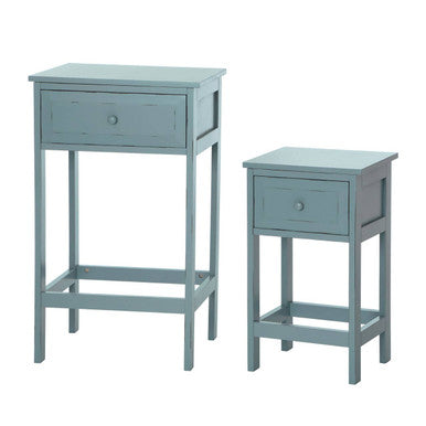 Orsina Chatelet Duck Egg Blue Nesting Side Tables – Set of 2