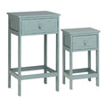 Orsina Chatelet Duck Egg Blue Nesting Side Tables – Set of 2