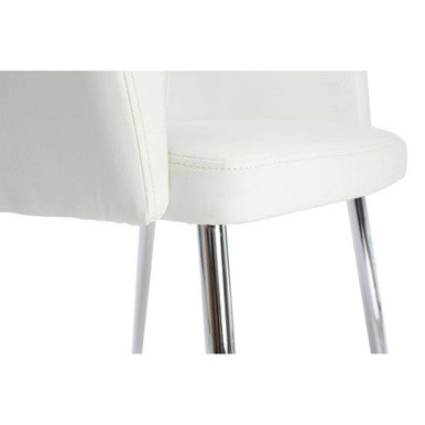 Orsina Merrik White Leather Effect Dining Chair – Modern Kitchen Seating