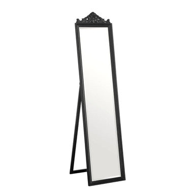 Orsina Boudoir Full-Length Floor Mirror – Matt Black Modern Frame