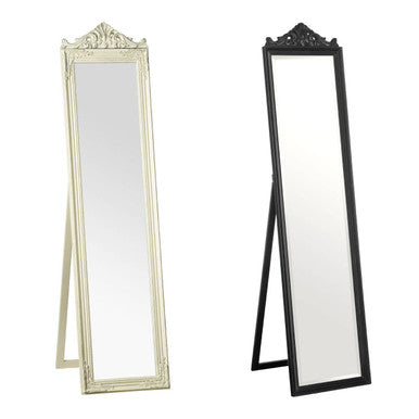 Orsina Boudoir Full-Length Floor Mirror – Matt Black Modern Frame