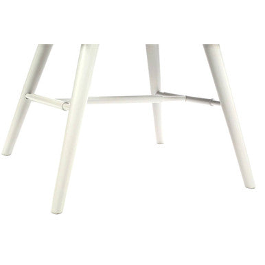 Orsina Cassy Dining Chair | Black Leather Effect with White Wood Legs