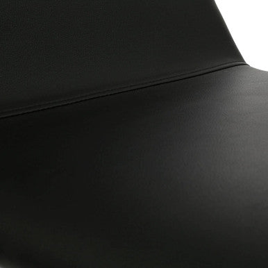 Orsina Cassy Dining Chair | Black Leather Effect with White Wood Legs