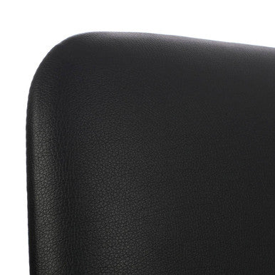 Orsina Cassy Dining Chair | Black Leather Effect with White Wood Legs
