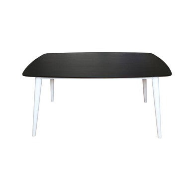 Orsina Cassy Black Ash Veneer 4-Seater Rubberwood Dining Table