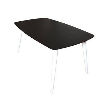 Orsina Cassy Black Ash Veneer 4-Seater Rubberwood Dining Table