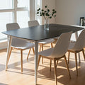 Orsina Cassy Black Ash Veneer 4-Seater Rubberwood Dining Table