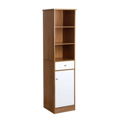 Orsina Vida Oak Effect Floor Standing Cabinet | Slim Bathroom Storage