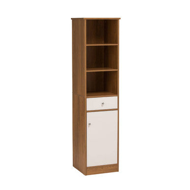 Orsina Vida Oak Effect Floor Standing Cabinet | Slim Bathroom Storage