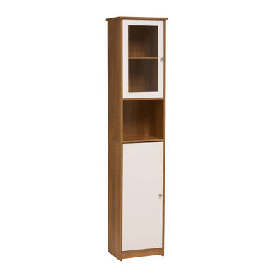 Orsina Vida 2 Door Oak Effect Floor Standing Bathroom Storage Cabinet