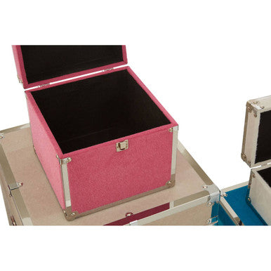 Orsina Carla Multicoloured Storage Trunks – Set of 6 Stackable Boxes