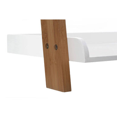 Orsina Nostra 4-Tier Ladder Shelf – Modern Wood and White Display Unit
