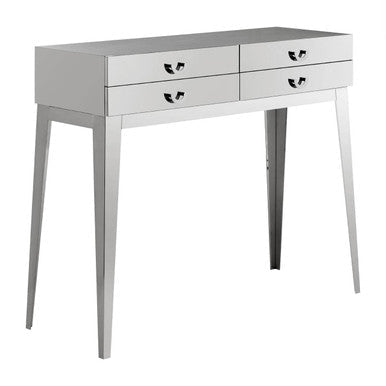 Orsina Lure Stainless Steel Console Table | Modern 4-Drawer Entryway Table