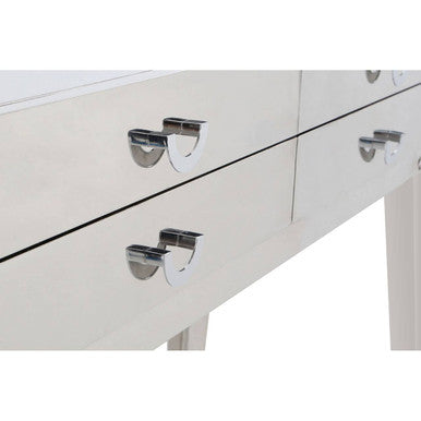 Orsina Lure Stainless Steel Console Table | Modern 4-Drawer Entryway Table