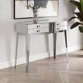 Orsina Lure Stainless Steel Console Table | Modern 4-Drawer Entryway Table
