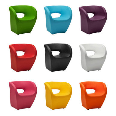 Orsina Aldo Hot Pink Faux Leather Armchair – Modern Accent Chair
