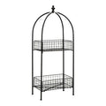 Orsina New York Loft 2 Tier Stand – Industrial Black Storage Shelf