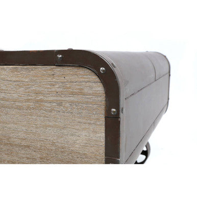 Orsina Village Loft 2-Drawer Coffee Table – Rustic Wood Storage Table