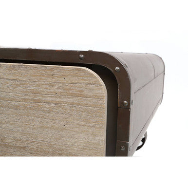 Orsina Village Loft 2-Drawer Coffee Table – Rustic Wood Storage Table