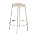 Orsina Artisan Cream Metal Bar Stool | Modern Kitchen Breakfast Seating